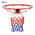Cerceau Panier de basketball Mural Basket Ball Filet Metal + Nylon Jouet Sport 45cm-0