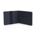 Bleu foncé Portefeuille anti-RFID minimaliste pour hommes, portefeuille de crédit mince, sac en Faux cuir séc-0