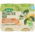 Blédina Les Récoltes Bio, Petits pots pour bébé bio dès 6 Mois, Brocoli Pommes de Terre Veau, 2x200g-0