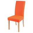 candy orange-4pcs -Housses de protection de chaise de salle à manger,extensibles,en Spandex,23 couleurs,gris,noir,1-2-4-6 pièc-0