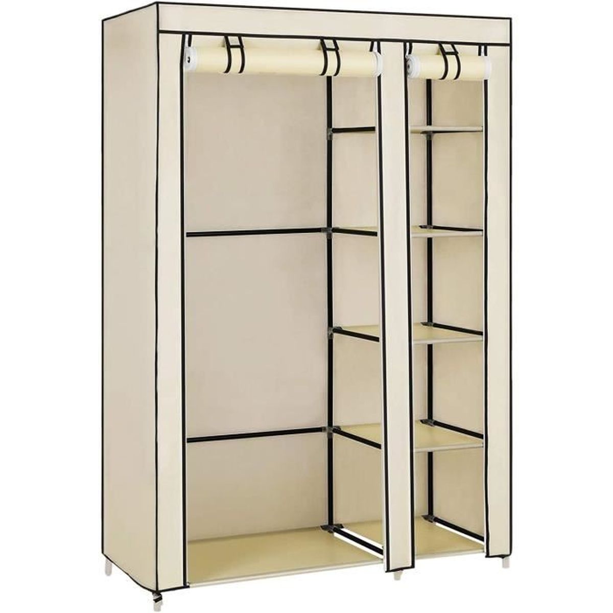 SONGMICS Armoire de Rangement, Penderie de vêtement Pliable en Tissu