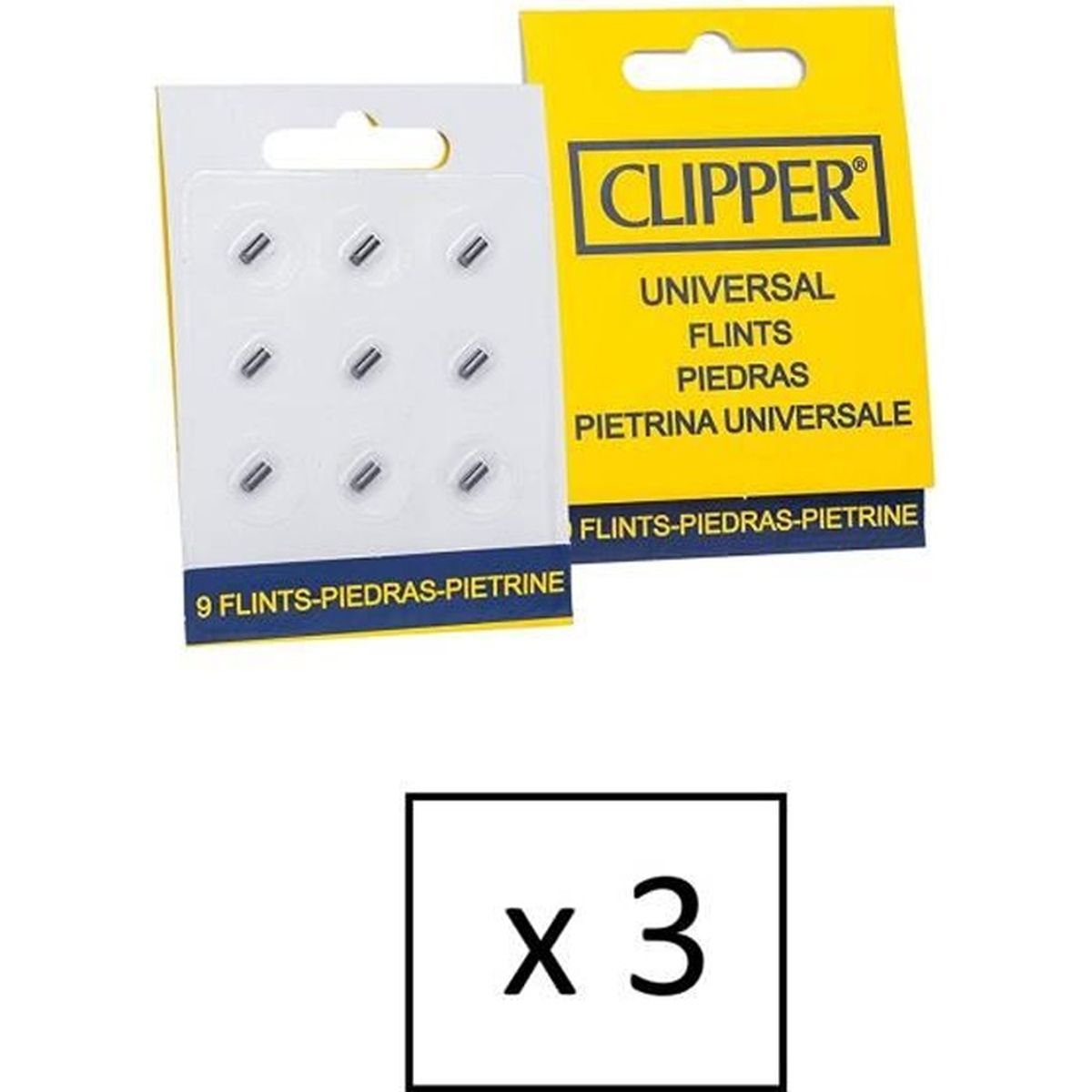LOT 3 x 9 Pierres à feu universelles pour briquets Clipper FR 