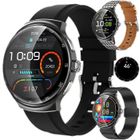 Montre Connectée XtraDiTech Sport Alliage Écran Convexe Sphérique AMOLED Rond 1,43 F.C.au Temps Réel Dos Lentille Fresnel 3Bracelets