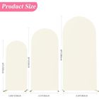 Cocosity Couverture d’arche de mariage 3 pièces couverture d'arche 4 pieds 5 pieds 6 pieds haute élasticité épaissir la Blanc