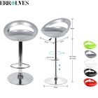 ERROLVES® 2pcs tabourets de bar télescopique - ABS Gris clair - Chaise Pieds métal chromé - L 43 x P 43 x H 101 cm