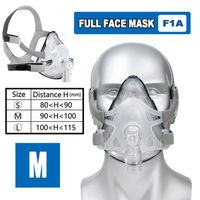 Full Face Mask F1A pour le traitement du ronflement et du sommeil CPAP connecter le tuyau Facial avec clip de serre - tête