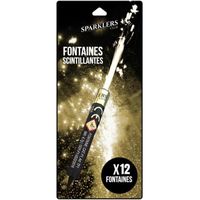 Fontaines à Gateaux Scintillantes - Lot de 12 - durée 60 Secondes pour Gateaux et Bouteilles de Champagne