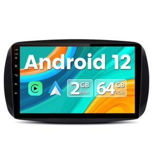 AUTORADIO Junsun Autoradio Android 13 2Go+64Go pour Mercedes Benz Smart (2016-2019), 9''écran Tactile Carplay Android Auto RDS GPS WiFi