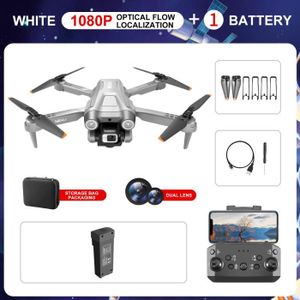 DRONE Gris 1080P Double 1B-Mini Drone 4 Rc 4k Hd Profess