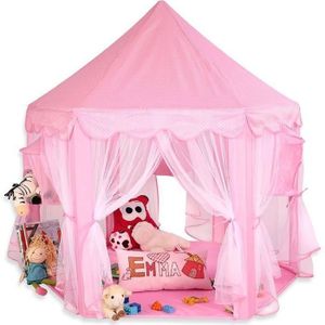 TENTE TUNNEL D'ACTIVITÉ Tente pliable portative de Jeu pour Enfants Princesse Pop Up Chateau Filles Jouet Tente (Rose) Pour Maison Plage, etc