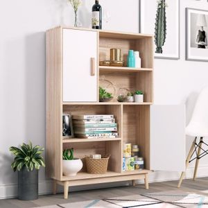 V60.2 Vitrine murale 60 x 20 x 8,5 cm meuble rangement étagère bois nature 