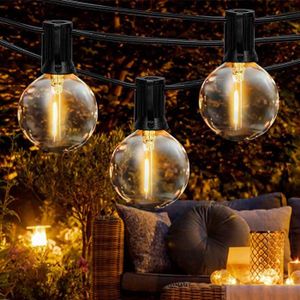 Blanc Chaud Noël 3 Ampoules G40 étanche 10.5M Guinguette Exterieur avec 30 Terrasse Décoration pour Jardin Mariage Guirlande Lumineuse Intérieure et Extérieure 
