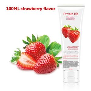 LUBRIFIANT 100 ml de fraise - Lubrifiant Sexuel à Base'Eau, H