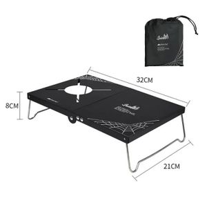 TABLE DE CAMPING noir - Tente de camping pliante en alliage d'alumi