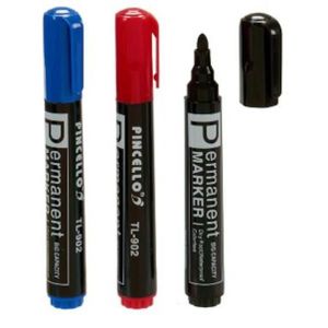 Marqueur Permanent à plumes x 4 Pack bullet astuce noir épais rouge bleu ou noir 4 x 