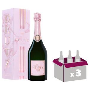 CHAMPAGNE Lot de 3 - Champagne Deutz Rosé - 75 cl