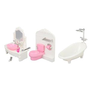 Baignoire et accessoires de toilette pour poupée