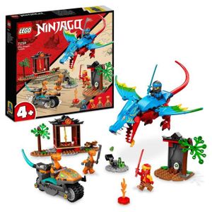 ASSEMBLAGE CONSTRUCTION LEGO® NINJAGO 71759 Le Temple du Dragon Ninja, Ensemble de Jouet et de Figurine avec Moto