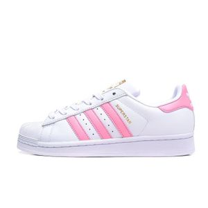 adidas superstar rose pale et blanche