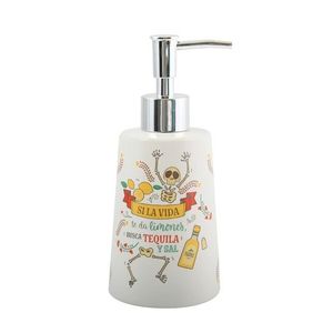 DISTRIBUTEUR DE SAVON Distributeur de savon Céramique TEQUILA - MSV - Blanc & Jaune Multicolor