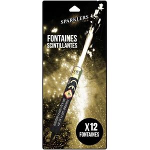 BOUGIE ANNIVERSAIRE Fontaines à Gateaux Scintillantes - Lot de 12 - durée 60 Secondes pour Gateaux et Bouteilles de Champagne