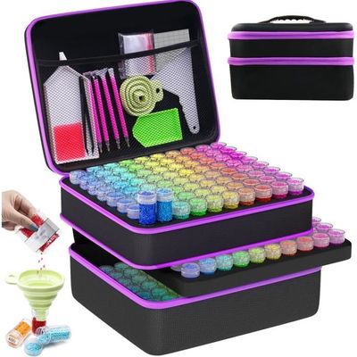Yuragim Boîte Rangement Diamond Painting 30 Emplacements - Accessoires Complets Peinture Diamant 5D Avec Sac