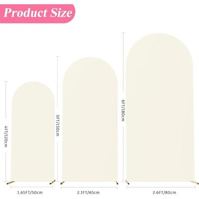 Toile De Fond Ronde En Forme D'Arche Jaune De 1 X 2,1 M - Support Double Face Pour Cérémonie De