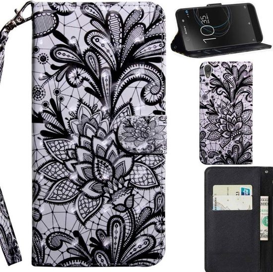 Étui Portefeuille En Cuir Pour Sony Xperia XA1 G3121 - Neuf, à Rabat, Avec Pochette Cartes, Plusieurs Couleurs