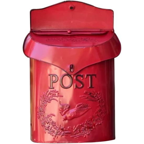 Boîte Aux Lettres Ancienne En Fer Rouge - Déco Extérieure Jardin - Neuve