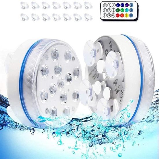 Lampes Submersibles LED Avec Télécommande - Lot De 4 - RGB IP68 Pour Piscine, Fête