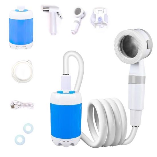 JOSBY Pompe De Douche De Camp Extérieure Multifonction, Pulvérisateur à Pression Avec 7 Modes De Pulvérisation, Tuyau Et Pommeau De Douche Amovibles, Pulvérisateur Portable De Jardin, Pour Le Camping