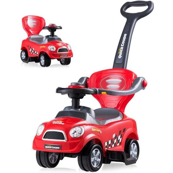 Porteur Enfant Lamborghini 3 En 1 - Poussette/Trotteur/Voiture à Pousser - Pour 18-36 Mois (25kg Max) - Vert