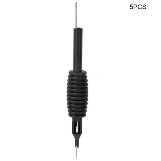 Paquet De 5 Tubes Jetables Pour Tatouage, Diamètre 19mm (1.9cm), Embout Plat Grip Rond, Neuf