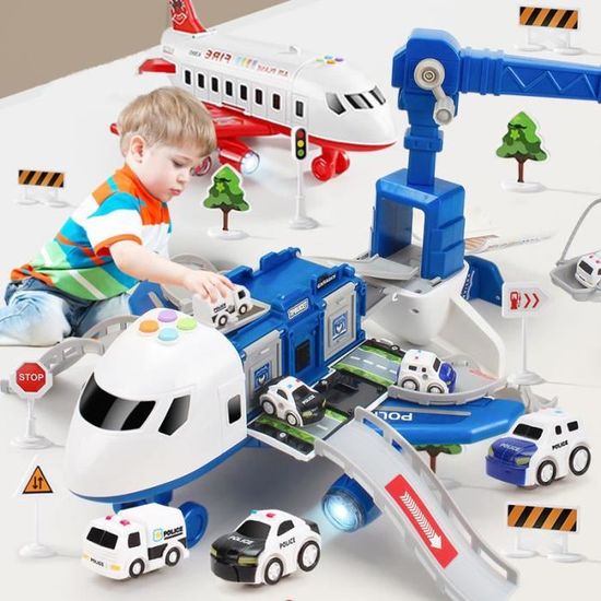 9 en 1 Voiture Jouet Garcon,Avion Jouet Transporteur de Voitures Cadeau  pour Enfant Garçon Fille - Garage jouet - à la Fnac
