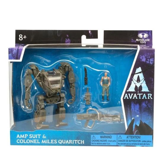 Avatar World of Pandora - Coffret deluxe - Figurine articulée - Colonel Miles Quaritch & Son Robot AMP