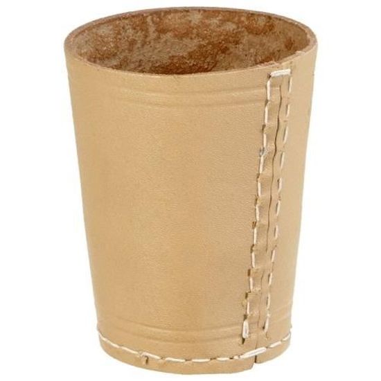 Gobelet Cube En Cuir Piatnik 2973 - Avec Feutre Vert Intérieur - Pour Jeux De Dés Yatzee/Kniffel - Taille Standard