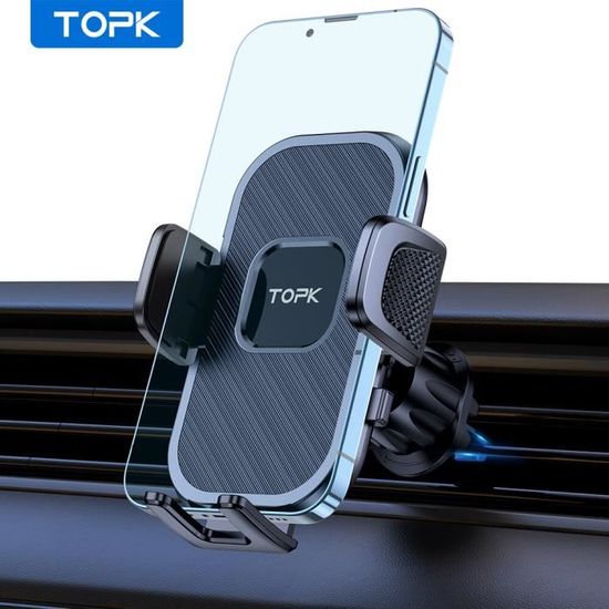 Support Universel Téléphone Voiture - Fixation Sur Ventilateur, Réglable