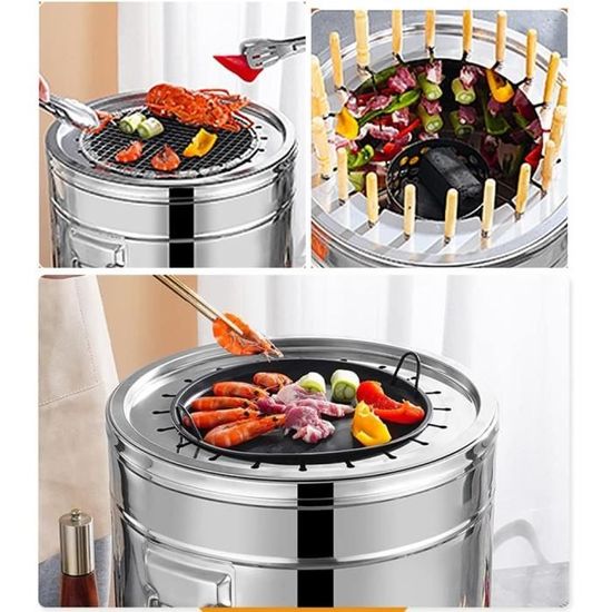 Barbecue Portable De Camping Inoxydable 60x22,5x33 Cm Vidaxl : l'unité à Prix