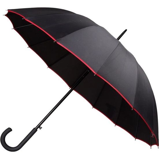 Parapluie Rubber Canne Automatique - 101 Cm - Coloris Aléatoire (rouge, Rose, Bleu Ou Gris)