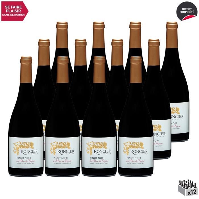Premium La Mûre de Roncier Rouge 2020 - Lot de 12x75cl - Roncier - Vin Rouge de Bourgogne - Appellation VDF Vin de France - Origine