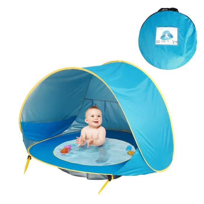 Tente d'activité Intégré Tente de Jeu Bébé Pliable Piscine Para-soleil Ombre Bébé pour Plage Extérieur Jardin Cadeau Fille Garcon, B