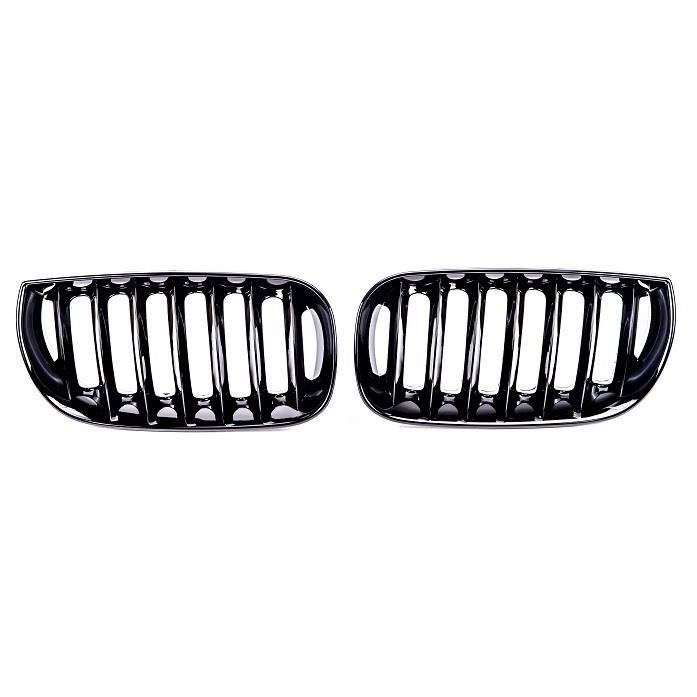 2 CALANDRE NOIR BRILLANT M PERFORMANCE POUR BMW X3 E83 PHASE 1 DE 10/2003 A 07/2006