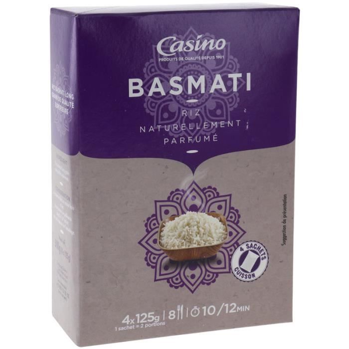 AGROVER SRL Riz naturellement parfumé Basmati - 4x125G