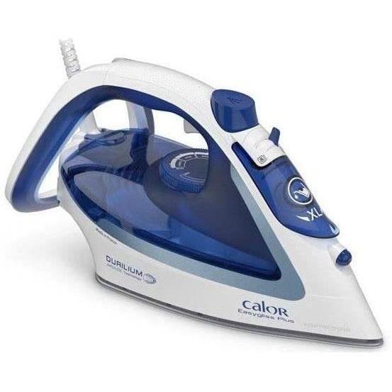 Calor Easygliss Plus Fer à Repasser 2 400 W, Fer Vapeur avec Débit de vapeur Continu de 45 G/Min, Fonction Pressing de 190G/Min, FV5