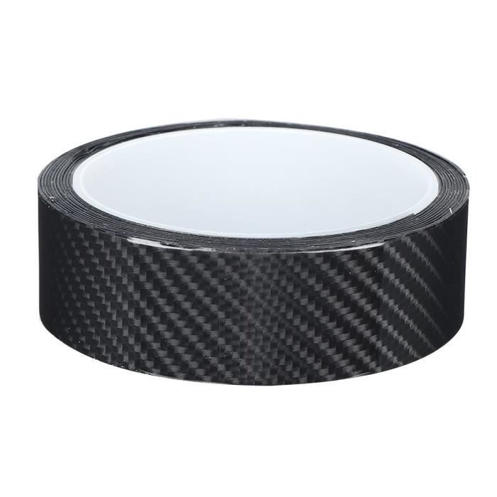 Atyhao accessoire de voiture Autocollant anti-rayures de protection de bord de porte de voiture en fibre de carbone noire (3 cm x 3