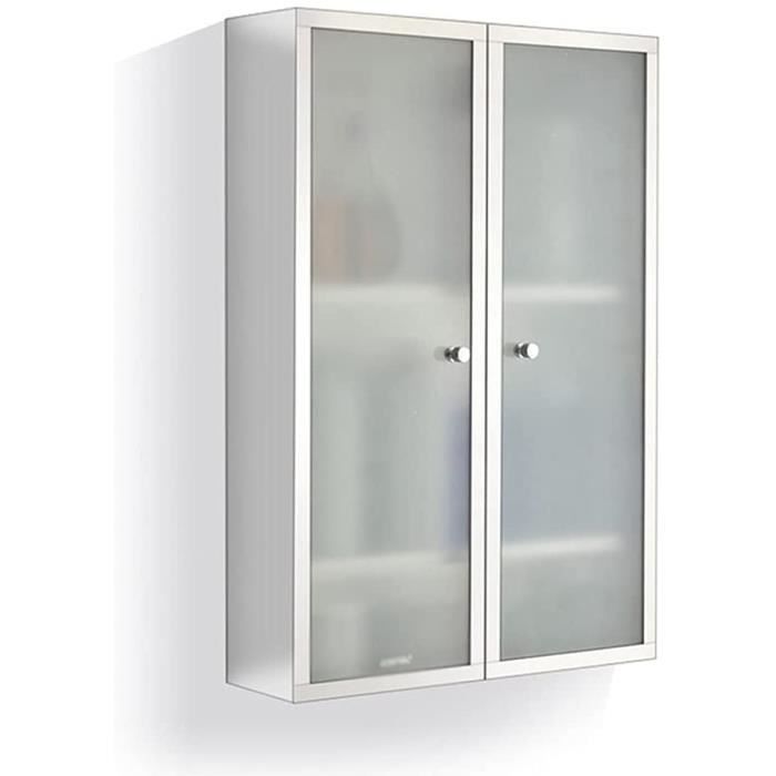 armoire Armoire Latérale De Toilette Toilette Armoire De Rangement Murale Avec Étagère (Color : Blanc, Size : 40 * 60 * 13cm)