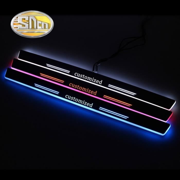 rear 2pcs-red -Acrylique Mobile LED Bienvenue Pédale Voiture Plaque Pédale Porte Lumière de Voie Pour Mercedes Benz W204 W205 C180 C