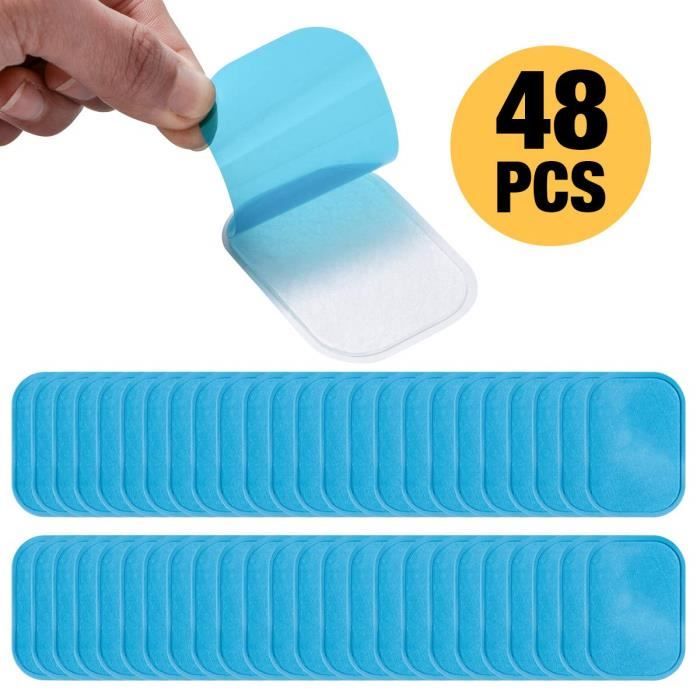 EMS Gel Pad - 48 Pcs Patch Electrostimulation Abs Électrodes Replacement de Feuille Gel Rechange