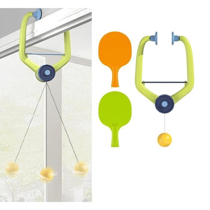 Entraîneur de Tennis de Table intérieur suspendu pour enfants, parent Enfant Jouet Portable pour Cadeaux de Noël Couleur aléatoire