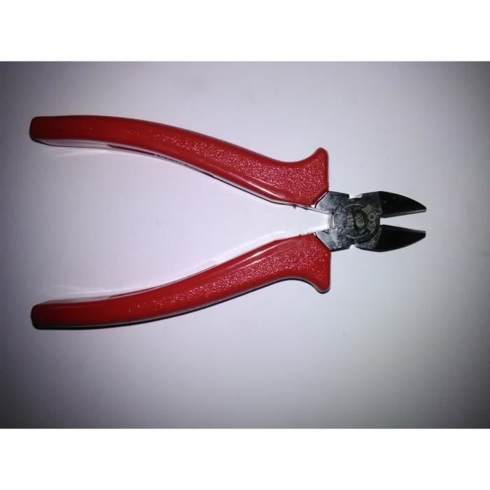 PINCE COUPANTE DIAGONALE ELEC 140MM GAINEE ROUGE